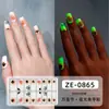 Película de esmalte de uñas que brilla en la oscuridad para Halloween, diseño de caricatura de calabaza, pegatinas de uñas impermeables y de larga duración, pegatinas populares de arte de uñas transfronterizas, en stock