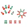 Parche de Arte para Uñas Navideño Rojo Verde Serie Navideña Arte para Uñas Muñeco de Nieve Navideño Reno Árbol de Navidad