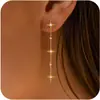 2026 Comercio Exterior Transfronterizo Amazon Estilo Nuevo Europeo y Americano Pendientes de Estrella de Ocho Puntas con Elegantes Borlas para Fiestas de Verano Accesorios de Oreja para Mujer