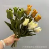 Ramo de tulipanes de capullo puntiagudo de alta calidad, flor artificial de PU, accesorio para fotografía de bodas nupciales, materiales florales al por mayor