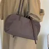 Bolsa de lona simples de grande capacidade para mulheres, novo modelo 2026, leve e versátil, adequada para o dia a dia, bolsa de ombro casual, bolsa de mão tote