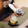 Tetera de Vidrio Modelo Nuevo 2025 para Uso Doméstico, Tetera con Asa de Ratán Estilo Japonés, Hervidor Hecho a Mano Resistente a Altas Temperaturas para Preparar Té