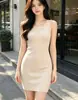 Estilo europeu e americano de desejo puro transfronteiriço, vestido de malha justo elegante e sexy, maduro e sofisticado, vestido bodycon justo de alta qualidade