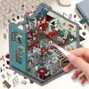 Novos Adesivos de Paisagismo Micro-Terror Estilo Chinês, Registro da Casa Assombrada, Noiva Fantasma Animal de Estimação Miniatura Cena 3D Adesivos de Alívio de Estresse Feitos à Mão DIY