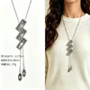 Cadena para Suéter de Collar Largo Geométrico, Accesorio de Lujo de Alta Gama, Versátil y de Moda, Colgante de Perla para Otoño e Invierno