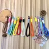 Accesorios para Llavero Tejidos de Nylon de Doble Capa, Correa para Bolso, Mosquetón, Muñeco de Peluche, Cadena para Teléfono Móvil, Colgante para Correa