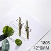 Acessórios de liga 42*8mm liga Espada Dragão Duplo verde antigo joias DIY