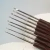 Conjunto de Ferramentas de Tricô com 8 Peças, Agulhas de Crochê com Cabo Macio, Agulhas de Crochê Azuis com Ganchos, Conjunto de Ferramentas de Crochê Doméstico para Fios e Ganchos de Suéter