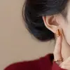 Pendientes de Zirconia con Goteo Rojo Aceite Ancora Inspirados en el Diseño, Únicos y Distintivos, Pendientes Versátiles Exquisitos y de Moda