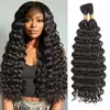 Pacotes de Cabelo Sintético Europeu e Americano Cacheado Profundo Transfronteiriços, Tranças de Cabelo Longo Cacheado para Crochê, Cabelo para Crochê