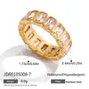 Pulsera Elegante y Silenciosa de Acero Inoxidable Estilo Europeo y Americano con Zirconia Entrelazada, Anillo de Nicho de Lujo Ligero, Joyería de Mano de Acero de Titanio que No se Desvanece, Accesorios Transfronterizos