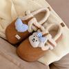 Sapatos de Algodão Femininos de Inverno Retrô Divertidos Temáticos de Urso com Forro de Lã Quente Cobertura Total para Exterior Estilo Birkenstock Tendência Ins