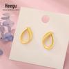 Brinco Hee goo E1141 S925 de prata feminino estilo coreano ins simples irregular gota d'água oco brincos de temperamento