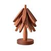 Estera de aislamiento térmico de madera maciza con forma de árbol de haya, creativa, para mesa de Navidad, posavasos para el hogar, para arena y maceta