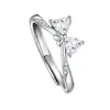 Anel de Laço Princesa em Fuga Design de Nicho Feminino Anel Aberto de Alto Padrão Doce Pequeno Fresco Acessórios de Moda