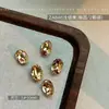 Arte de Uñas 2025 Nuevo Estilo Maillard Fondo Puntiagudo Diamante Celebridad de Internet Estilo Caliente Otoño e Invierno Cuadrado Grueso Color Rojo Café Diamante Estéreo Joyería para Uñas