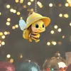 Colgante de mochila de abeja nuevo y creativo transfronterizo, colgante de coche de acrílico, llavero de abeja lindo