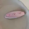Pinza para el Cabello con Lazo Rosa Estilo Coreano, Gama Alta, Exquisita, Versátil Pinza Ovalada de Tela Bb, Nuevo Accesorio para el Cabello para Flequillo