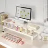 Soporte elevador para computadora de escritorio, soporte elevador para monitor de oficina, estante de almacenamiento para escritorio de oficina, soporte para laptop