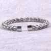 Acero Inoxidable Cable de Acero Cabeza Cuadrada Juego de Tres Piezas Fabricante Mayorista Transfronterizo Europeo y Americano Pulsera Abierta Cruzada para Hombre Pulsera