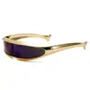 Gafas de Sol de Colores Deslumbrantes X-Men Transfronterizas Láser Robot Espacial de una Pieza Lente de Mercurio Gafas de Sol