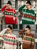 Suéter jacquard de Navidad en stock para mujer, nuevo modelo otoño/invierno 2026, suéter de punto grueso de cuello redondo, jersey de estilo vintage europeo y americano