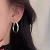 Pendientes Mobius de Plata de Ley 925 para Mujer, Minimalistas de Nuevo Estilo, Brazaletes Circulares de Lujo Ligero, Diseño Único