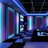 Papel de Parede Luminoso 3D de Imitação para KTV, Sentido Tecnológico para Internet Café, Hotel, Papel de Parede Decorativo, Sala de Transmissão ao Vivo, Estúdio, Revestimento de Parede Geral