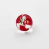 Liquidação Miçangas de Vidro com Gotejamento DIY Contas Redondas Pintadas à Mão para Natal Furo Reto Contas Soltas Acessórios para Joias Pingentes de Pulseira