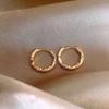 Brincos de Prata Esterlina S925 Atacado Brinco Fita de Möbius Brincos Torcidos 2025 Novos Brincos Argola Ins Brincos Femininos Tendência S