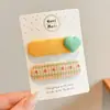Flequillo de Lunares para Niñas Pinza Bb Estilo Coreano Dulce Versátil Pasador para Niñas Ovalado Color Caramelo Pinza Lateral para el Cabello Accesorio para el Cabello