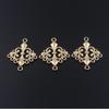 Acessórios de Joia Estilo Antigo Shangjia Cobre Fundido 20*25mm Pingente de Brinco Quadrado Pingente de Franja Estilo Étnico Chinês