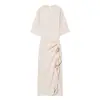 Atacado 2026 Primavera Nova Moda Europeia e Americana Vestido Midi Plissado de Comprimento Médio Feminino 5005