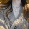 Collar Nuevo 2024 Explosiones para Mujer Colgante Cuadrado Brillante de Diamante Cadena para Clavícula Estilo Japonés y Coreano Simple Regalo de Moda Sencillo