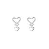 Pendientes en forma de corazón de plata de ley 925 para mujer 2022 nuevos pendientes cortos de moda pendientes pequeños en forma de corazón verano 2021