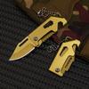 Cañón pequeño de acero Mini cuchillo Portátil Afilado Cuchillo plegable Cuchillo para exteriores Colgante de llavero Acero inoxidable Desembalaje Desembalaje exprés