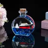 Botella de Perfume Octagonal de Velero Mediterráneo Gota de Aceite Luminosa Decoración de Escritorio para el Hogar Adorno de Reloj de Arena Juguete para Aliviar el Estrés de Oficina