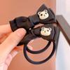 Dia Nacional Relógio Panda Telefone Bobina Grampo de Cabelo Infantil Tranças Artefato Preguiçoso Corda de Cabelo Trançado Laços de Panda Anéis de Cabelo
