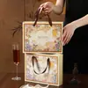 Nueva caja de embalaje creativa para pasteles de yema de huevo, caja vacía con un toque de alta gama, caja de regalo portátil para hornear para pasteles de luna y recuerdos del Festival de Medio Otoño