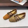 2026 Novas Sapatilhas Mary Jane com Fivela de Cinto Estilo Coreano, Bico Redondo e Tiras Cruzadas para Mulheres, Sapatilhas Planas de Solado Baixo