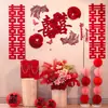 Decoración de Boda Set de Diseño de Habitación de Boda para Sala de Estar y Dormitorio de Hombres y Mujeres Fondo de Pared con Palabra Feliz Colección de Decoración de Ambiente de Boda