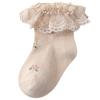 Calcetines para Bebé Minliu Primavera y Otoño Algodón Peinado Transpirables Calcetines para Bebé Niña Calcetines de Encaje de Princesa Sin Costuras Alta Elasticidad