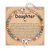 Amazon Transfronterizo Nuevo Estilo 4 mm Piedra Natural Acero Inoxidable Colgante de Lazo Accesorios Pulsera Ajustable de Turquesa Africana