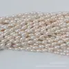 Perlas de arroz ovaladas de doble agujero de alto brillo, perlas de imitación, accesorios para horquillas Hanfu DIY, adornos para el cabello con perlas y cuentas