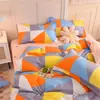 Juego de Cama de Color Sólido Verde Fruta de Cuatro Piezas Estilo Cuatro Estaciones Sábana Funda Nórdica Juego de Tres Piezas Funda de Colcha Colcha Funda de Almohada