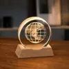 Lámpara de noche de cristal para escritorio, adorno creativo de cristal, lámpara ambiental de mesita de noche, pequeño regalo para maestros en la ocasión del inicio de clases