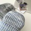 Jiuyue pick siete ~ suave suave transfronterizo nicho con lana degradado vuelta arriba gorro de lana tejido gorro frío simple invierno
