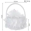 Caja de Anillo de Boda Estilo Europeo Portaanillos de Lino Caja de Almacenamiento de Anillos para Novios Caja Portátil de Anillos para Dama de Flor