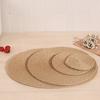 Estilo japonês Home Furing Loja de Departamento Redonda Juta Algodão Corda Tecido Placemat Anti-escaldamento Pot Pad Natural Coaster 1304A