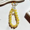 Cadena de cristal de alta gama para teléfono móvil, colgante con cuentas, para muñeca, elegante y ligera.